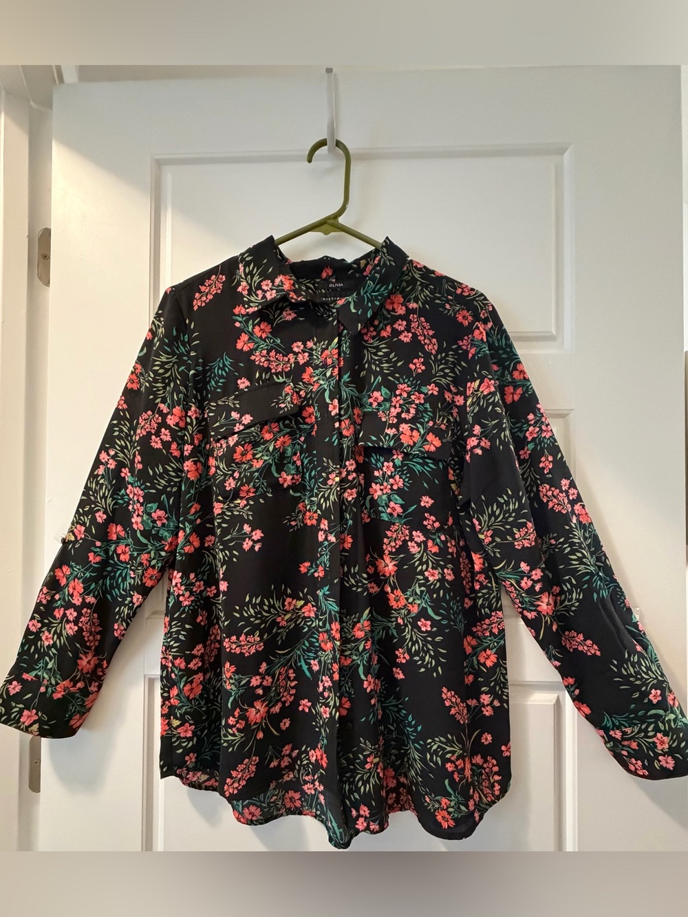 Floral Print Button Up Blouse